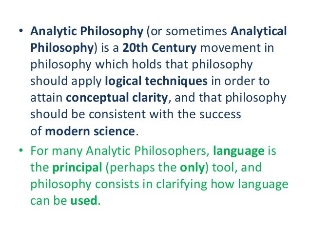 Various conceptions of analytic philosophy